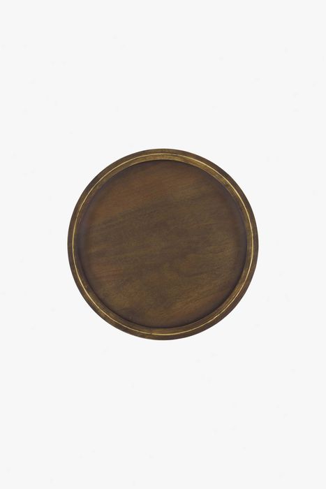 Zusss houten stylingbord 30 cm donkerbruin /goud