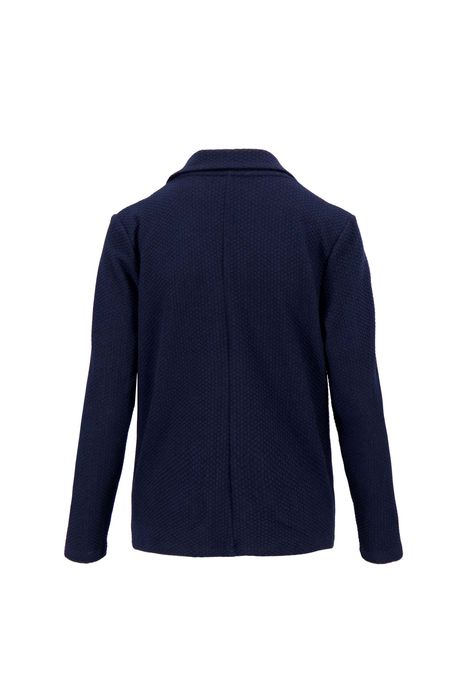 Zusss blazer van stretch structuur donkerblauw