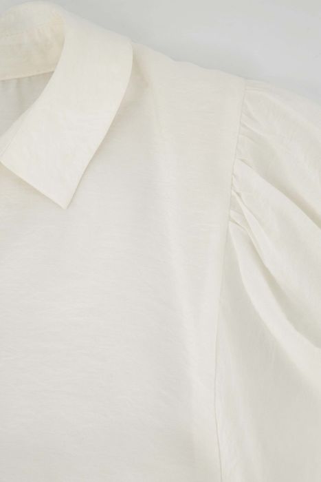 Zusss blouse met wijde mouwen wit