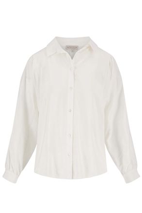 blouse met wijde mouwen wit