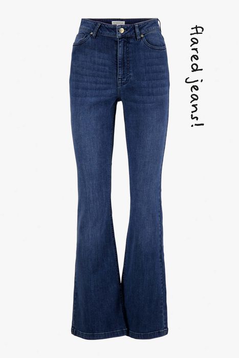 Zusss flared jeans donkerblauw