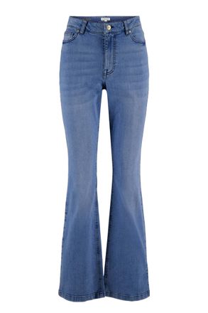 flared jeans middenblauw