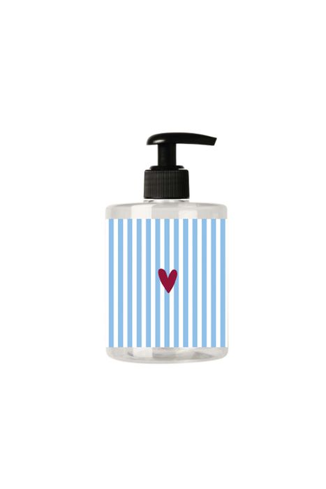 Zusss handzeep streep hartje 500ml blauw/wit/rood