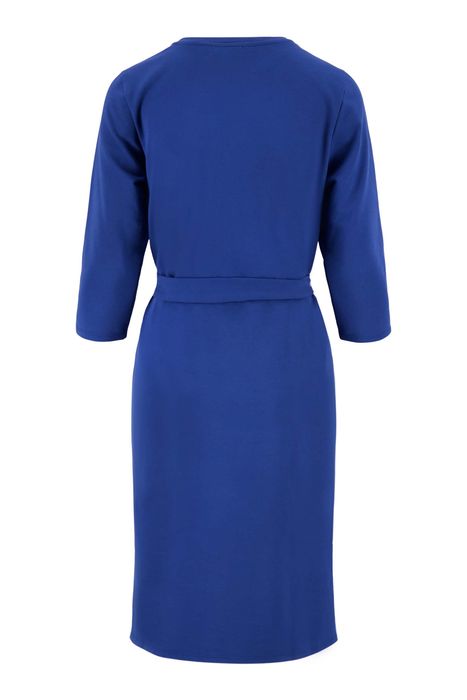 Zusss jurk met v-hals kobaltblauw