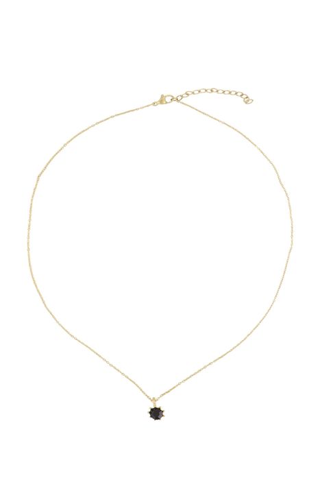 Zusss ketting met zwart steentje goud