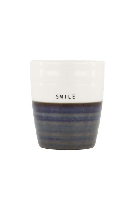 Zusss koffiemok smile donkerblauw/ wit