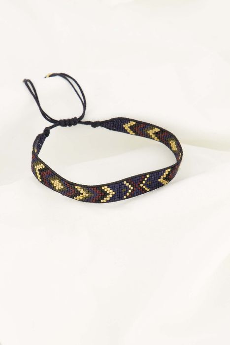 Zusss miyuki armbandje zigzag multicolor