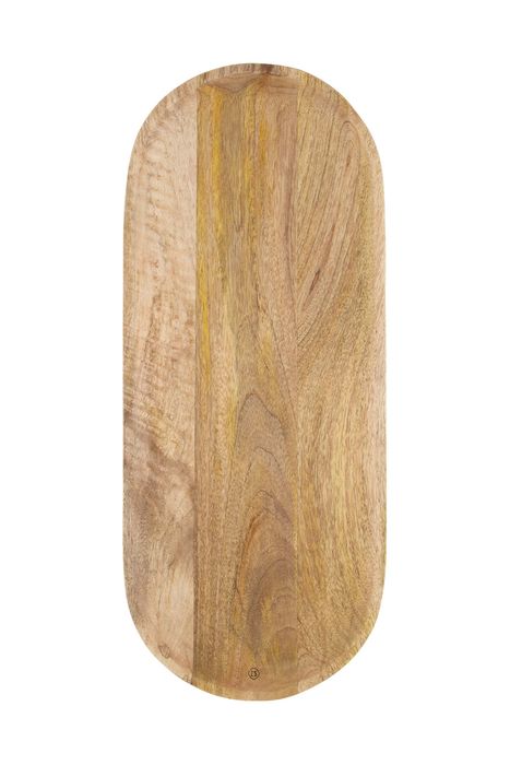 Zusss ovalen stylingbord hout 55x23x4cm naturel