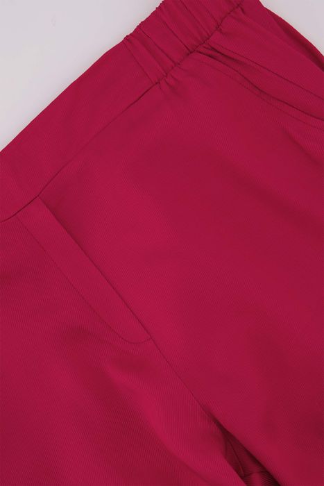 Zusss satijnen twill broek roze rood