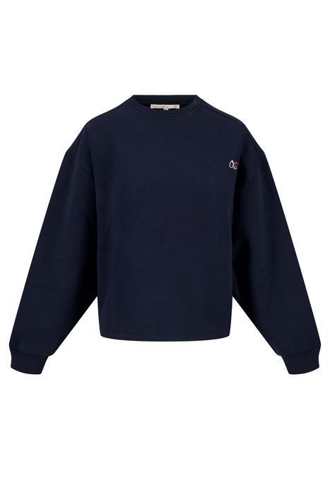 Zusss sweater met tekst donkerblauw