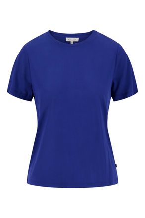 t-shirt met ronde hals kobaltblauw