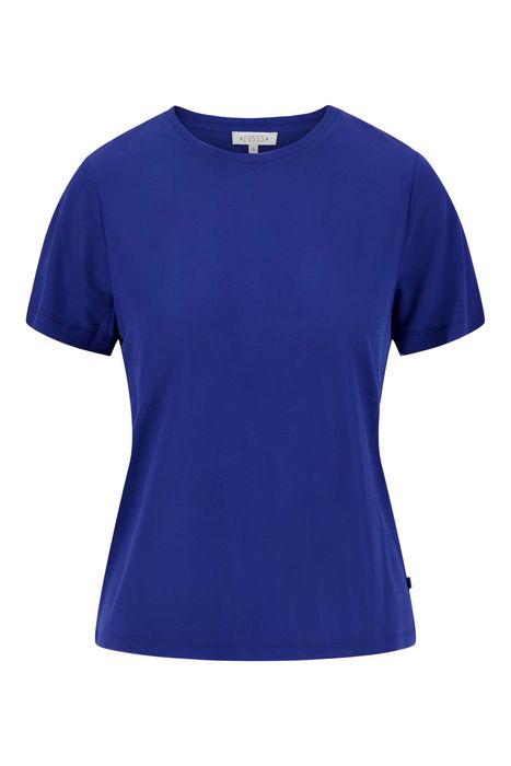 Zusss t-shirt met ronde hals kobaltblauw