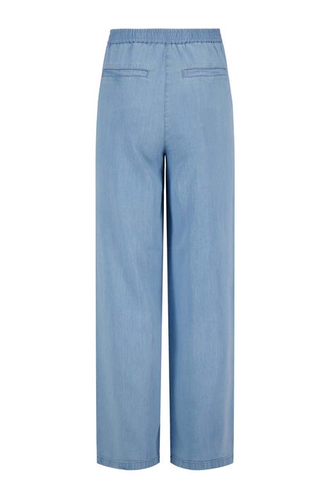 Zusss tencel broek wijd model lichte denim